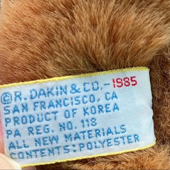 VINTAGE 1985 DAKIN MAMA TEDDY BEAR WITH MOVABLE HEAD, ARMS, AND LEGS!! - Picture 10 of 10